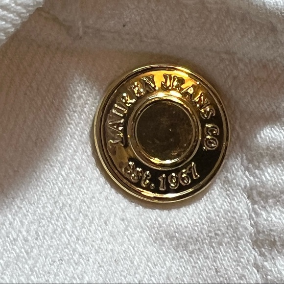 White Ralph Lauren Jean Jacket Gold Clasps - Picture 5 of 5